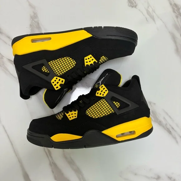 Air Jordan 4 Yellow Thunder-Men's Sneakers Shoes